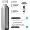 „Quokka Solid“ – nerūdijančio plieno termo butelis 510 ml (raudona ugniai)