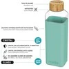 Stiklinė gertuvė Quokka Storm, 700 ml, spalva: turkio