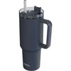 Quokka Stream - nerūdijančio plieno termo puodelis 1200 ml su šiaudeliais (grafitas)