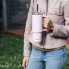 Quokka Stream – nerūdijančio plieno termopuodelis 950 ml su šiaudeliais (šviesiai rožinis)