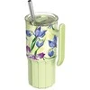 Quokka Umi - Stainless Steel Thermal Mug 720 ml with Straw and Silicone Coaster (Žalias Tea)