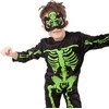 Rappa Vaikiškas kostiumas - NEONINIS skeletas (M)