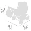 DeCuevas Toys Rappa „DeCuevas 80537“ sulankstomas vežimėlis, 70 cm