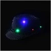 Rappa Juoda disko kepurė su LED lempute