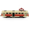 Rappa Metalinis čekiškas retro tramvajus, raudonas, 16 cm, šviesa ir garsas
