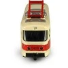Rappa Metalinis čekiškas retro tramvajus, raudonas, 16 cm, šviesa ir garsas