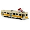 Rappa Metalinis čekiškas retro tramvajus geltonas 16 cm šviesos garsas