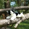 Rappa Plush baltas/juodas cat 30 cm ECO-FRIENDLY