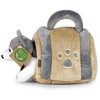 Rappa Plush Husky with crate 13 cm ECO-FRIENDLY