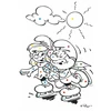 Dėlionė Rappa Coloring book A5 Smurfs with wax