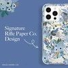 Rifle Paper Šautuvų popierius skaidrus „MagSafe“ – „iPhone 15 Pro Max“ dėklas (Mėlynas sodo vakarėlis)