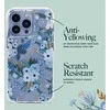 Rifle Paper Skaidrus šautuvų popierius – dėklas, skirtas iPhone 14 Pro Max (Garden Party Mėlyna)
