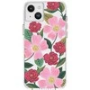 Rifle Paper Skaidrus šautuvų popierius – aukso spalvos dėklas skirtas iPhone 14 Plus (Rose Garden)