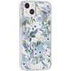 Rifle Paper Skaidrus šautuvų popierius – dėklas, skirtas iPhone 14 Plus (Garden Party Mėlyna)