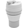 Silikoninis sulankstomas puodelis 350 ml 2-in-1 New Baby - pilkas