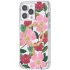 Skaidrus Rifle Paper „MagSafe“ – aukso spalvos dėklas skirtas „iPhone 14 Pro Max“ („Rose Garden“)