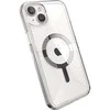 Speck Gemshell Grip + MagSafe – dėklas, skirtas iPhone 15 Plus / iPhone 14 Plus (skaidrus / chromo apdaila)