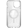 Speck Gemshell Grip + MagSafe – dėklas, skirtas iPhone 16e / iPhone 15 / iPhone 14 / iPhone 13 (Clear / Chrome Finish)