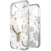 Speck Presidio Lux ClickLock &amp; MagSafe – dėklas, skirtas iPhone 16 (Sunshine Daisies / skaidrus / auksinis)