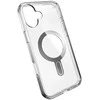 Speck Presidio Perfect-Clear ClickLock &amp; MagSafe – dėklas, skirtas iPhone 16 Plus (skaidrus / chromo apdaila / ramus sidabras)