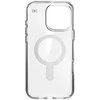 Speck Presidio Perfect-Clear ClickLock &amp; MagSafe – dėklas, skirtas iPhone 16 Pro Max (skaidrus / chromo apdaila / ramus sidabras)