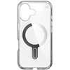 Speck Presidio Perfect-Clear ClickLock &amp; MagSafe – dėklas, skirtas iPhone 16 (skaidrus / chromo apdaila / ramus sidabras)