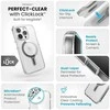 Speck Presidio Perfect-Clear ClickLock &amp; Magsafe – dėklas, skirtas iPhone 15 Pro (skaidrus / chromo apdaila / ramus sidabras)