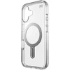 Speck Presidio Perfect-Clear ClickLock &amp; MagSafe – dėklas, skirtas iPhone 16 (skaidrus / chromo apdaila / ramus sidabras)