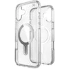 Speck Presidio Perfect-Clear ClickLock &amp; MagSafe – dėklas, skirtas iPhone 16 Plus (skaidrus / chromo apdaila / ramus sidabras)