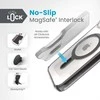 Speck Presidio Perfect-Clear ClickLock &amp; Magsafe – dėklas, skirtas iPhone 15 / iPhone 14 / iPhone 13 (skaidrus / matinis juodas / šiferio pilkas)
