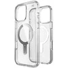 Speck Presidio Perfect-Clear ClickLock &amp; MagSafe – dėklas, skirtas iPhone 16 Pro Max (skaidrus / chromo apdaila / ramus sidabras)