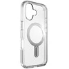 Speck Presidio Perfect-Clear ClickLock &amp; MagSafe – dėklas, skirtas iPhone 16 (skaidrus / chromo apdaila / ramus sidabras)
