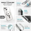 Speck Presidio Perfect-Clear Grip ClickLock &amp; MagSafe – dėklas, skirtas iPhone 16e / iPhone 15 / iPhone 14 / iPhone 13 (Clear / Chrome Finish / Serene Sidabrinis)