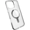 Speck Presidio Perfect-Clear Grip ClickLock &amp; MagSafe – dėklas, skirtas iPhone 16 Pro Max (skaidrus / chromo apdaila / ramus sidabras)