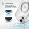 Speck Presidio Perfect-Clear Grip ClickLock &amp; MagSafe – dėklas, skirtas iPhone 16 Plus (skaidrus / chromo apdaila / ramus sidabras)