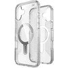 Speck Presidio Perfect-Clear Grip ClickLock &amp; MagSafe – dėklas, skirtas iPhone 16 Plus (skaidrus / chromo apdaila / ramus sidabras)