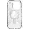 Speck Presidio Perfect-Clear Grip ClickLock &amp; MagSafe – dėklas, skirtas iPhone 16 Pro (skaidrus / chromo apdaila / ramus sidabras)