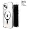 Speck Presidio Perfect-Clear Grip ClickLock &amp; MagSafe – dėklas, skirtas iPhone 16e / iPhone 15 / iPhone 14 / iPhone 13 (Clear / Chrome Finish / Serene Sidabrinis)