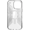 Speck Presidio Perfect-Clear Grip ClickLock &amp; MagSafe – dėklas, skirtas iPhone 16 Pro Max (skaidrus / chromo apdaila / ramus sidabras)