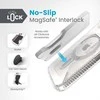 Speck Presidio Perfect-Clear Grip ClickLock &amp; MagSafe – dėklas, skirtas iPhone 16e / iPhone 15 / iPhone 14 / iPhone 13 (Clear / Chrome Finish / Serene Sidabrinis)