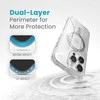 Speck Presidio Perfect-Clear Grip ClickLock &amp; Magsafe – dėklas, skirtas iPhone 15 Pro (skaidrus / chromo apdaila / ramus sidabras)
