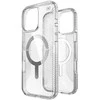 Speck Presidio Perfect-Clear Grip MagSafe – dėklas, skirtas iPhone 16 Pro Max (skaidrus / chromo apdaila / ramus sidabras)