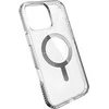 Speck Presidio Perfect-Clear Grip MagSafe – dėklas, skirtas iPhone 16 Pro Max (skaidrus / chromo apdaila / ramus sidabras)