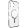 Speck Presidio Perfect-Clear MagSafe – dėklas, skirtas iPhone 16 (skaidrus / chromo apdaila / ramus sidabras)