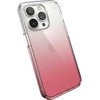 Speck Presidio Perfect-Clear + Ombre – iPhone 14 Pro dėklas su MICROBAN danga (Clear / Vintage Rose Fade)