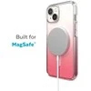 Speck Presidio Perfect-Clear + Ombre + MagSafe – iPhone 15 Plus / 14 Plus dėklas su MICROBAN danga (Clear / Vintage Rose Fade)