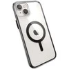 Speck Presidio Perfect-Clear su smūgio geometrija + MagSafe – iPhone 15 Plus / 14 Plus dėklas su MICROBAN danga (skaidrus / juodas)
