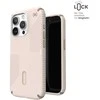 „Speck Presidio2 Grip ClickLock &amp; Magsafe“ – dėklas, skirtas „iPhone 15 Pro“ (balintas kaulas / „Heirloom Gold“ / „Hazel Brown“)