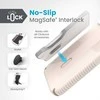 „Speck Presidio2 Grip ClickLock &amp; Magsafe“ – dėklas, skirtas „iPhone 15 Plus“ / „iPhone 14 Plus“ (balintas kaulas / „Heirloom Gold“ / „Hazel Brown“)