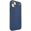 Speck Presidio2 Grip – dėklas, skirtas iPhone 15 Plus / 14 Plus su MICROBAN danga (Coastal Mėlyna / Juodas / Baltas)